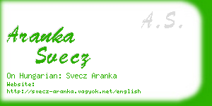 aranka svecz business card